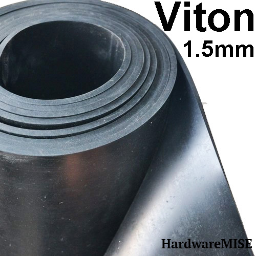 Viton Sheet Black Rubber (FKM/FPM Rubber Sheet) 1.5mm thick 1 meter Width
